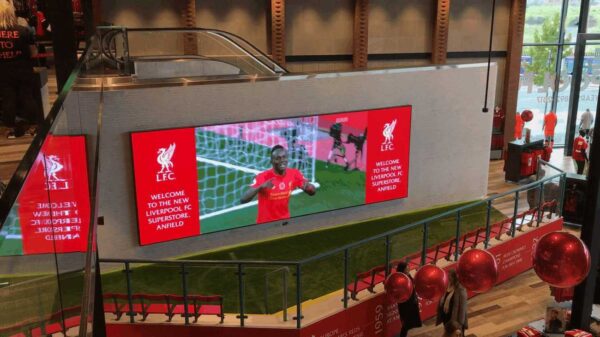 Large LED Video wall installed at Liverpool Football Club