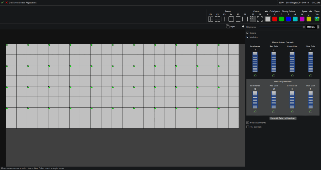 OSCA (On-Screen Colour Adjustment) User Interface