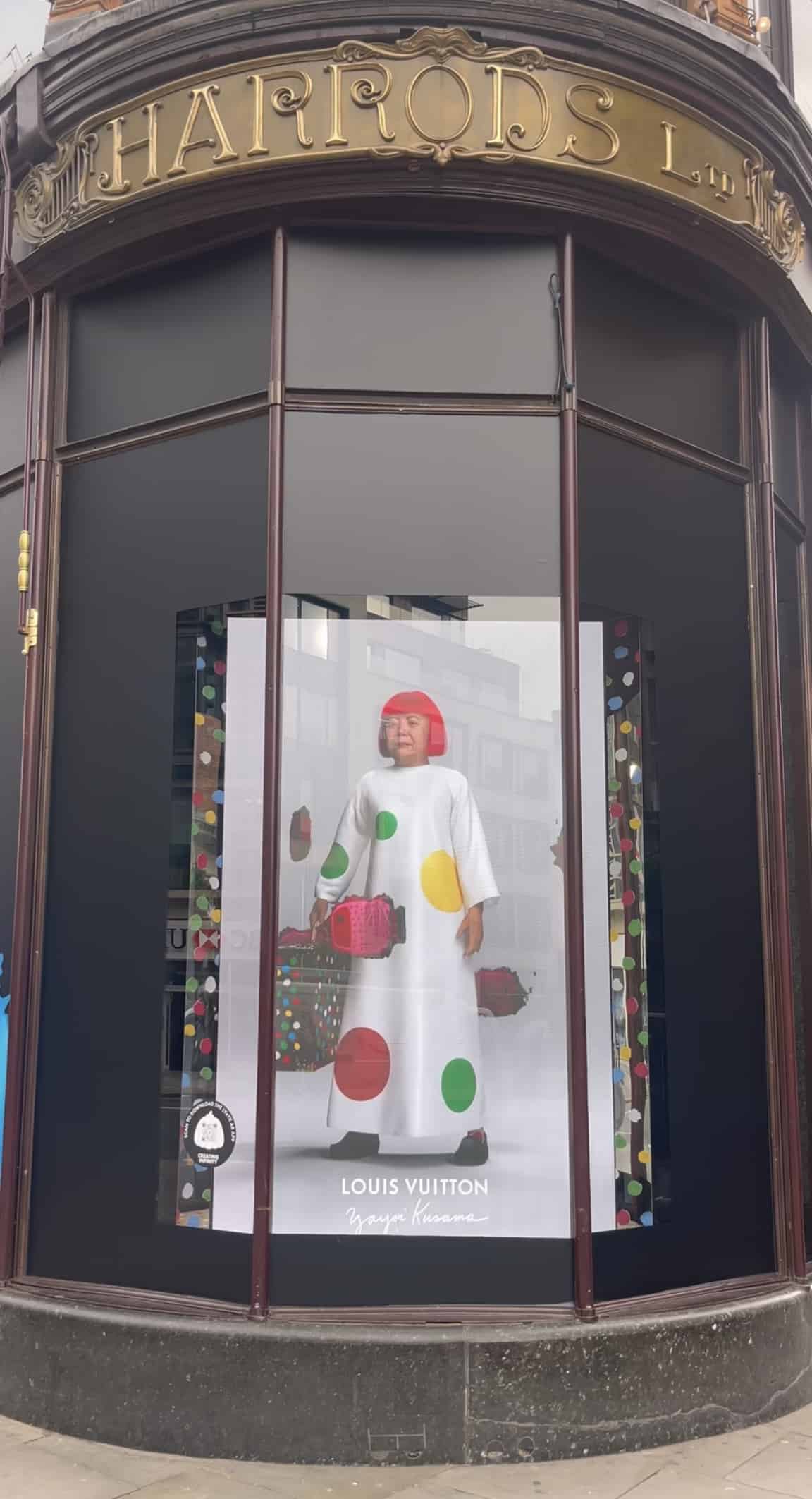 Louis Vuitton takes over Harrods exterior to launch Yayoi Kusama