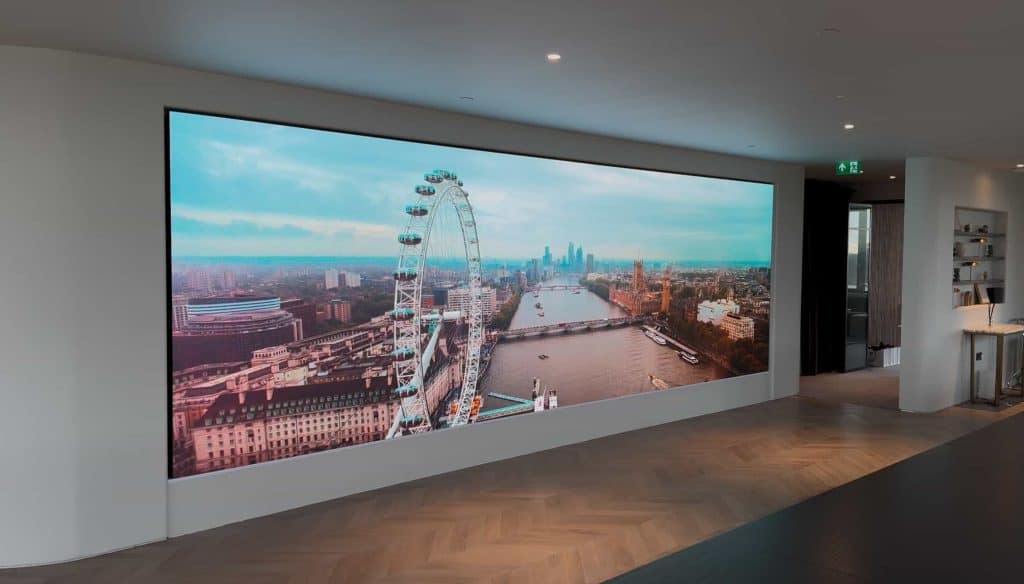 LED Video wall in Westminster marketing suite