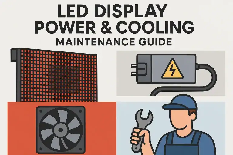 LED Display Power and Cooling infogram