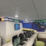 Education trading room style LED ribbon at sixth form college