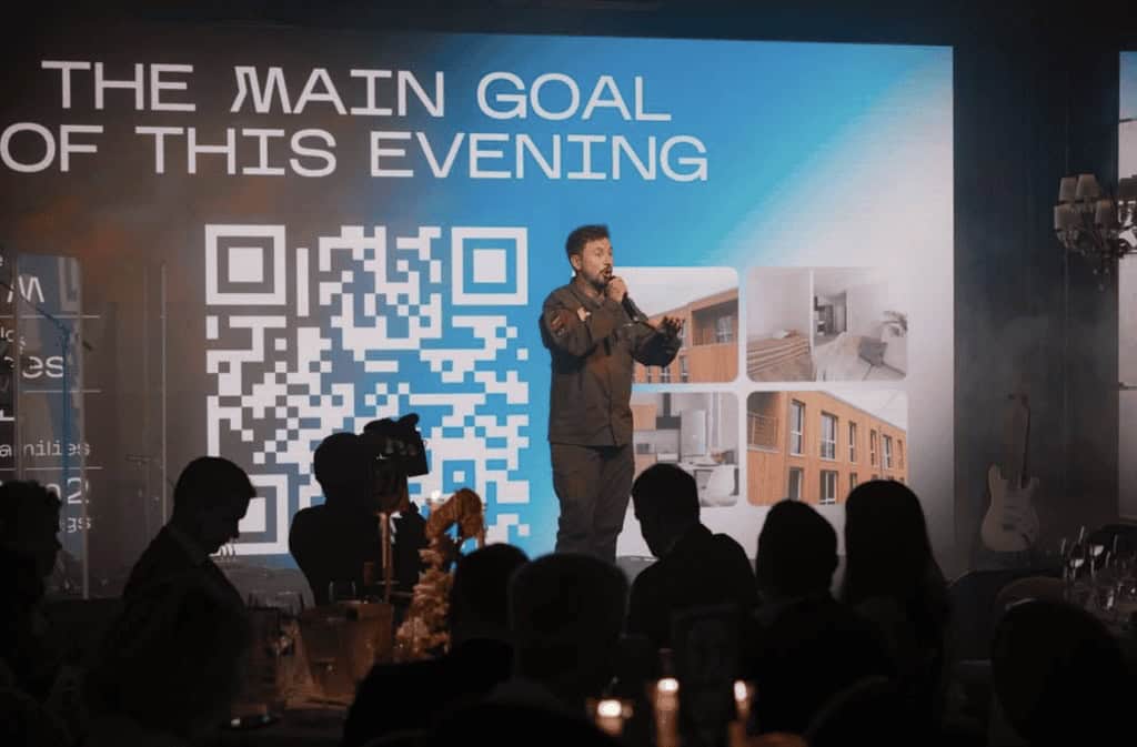 High-resolution indoor LED video wall for a corporate conference in the UK.