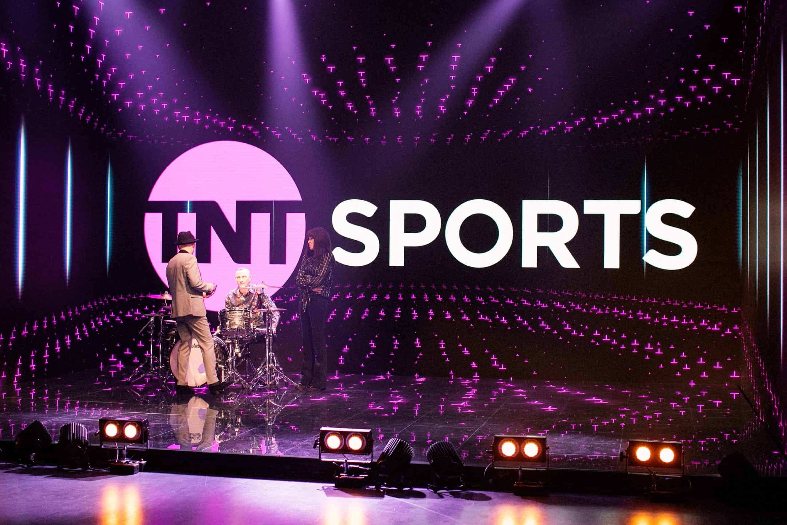 Virtual production LED backdrop on a broadcast set with camera-ready content