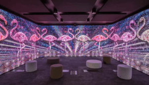Immersive LED room at the Pixel Artworks Lighthouse featuring fine-pitch LED walls for mixed-reality and interactive experiences