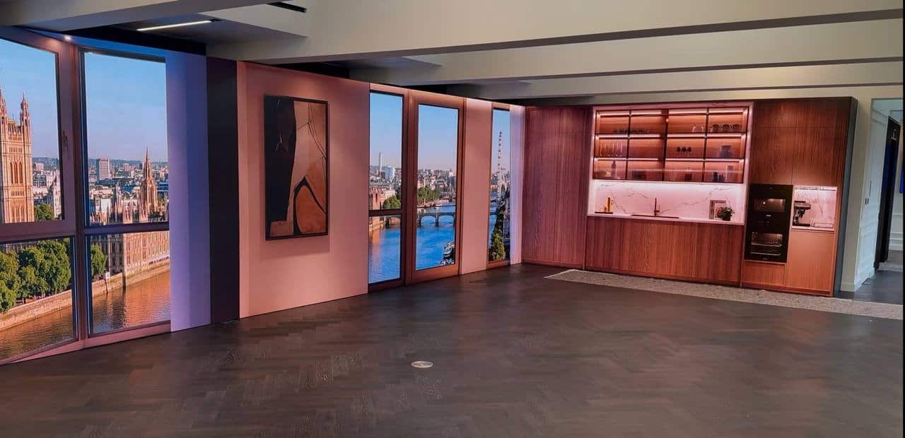 Luxury LED window installation — Berkeley Square Mayfair, Aldar Properties and London Square development